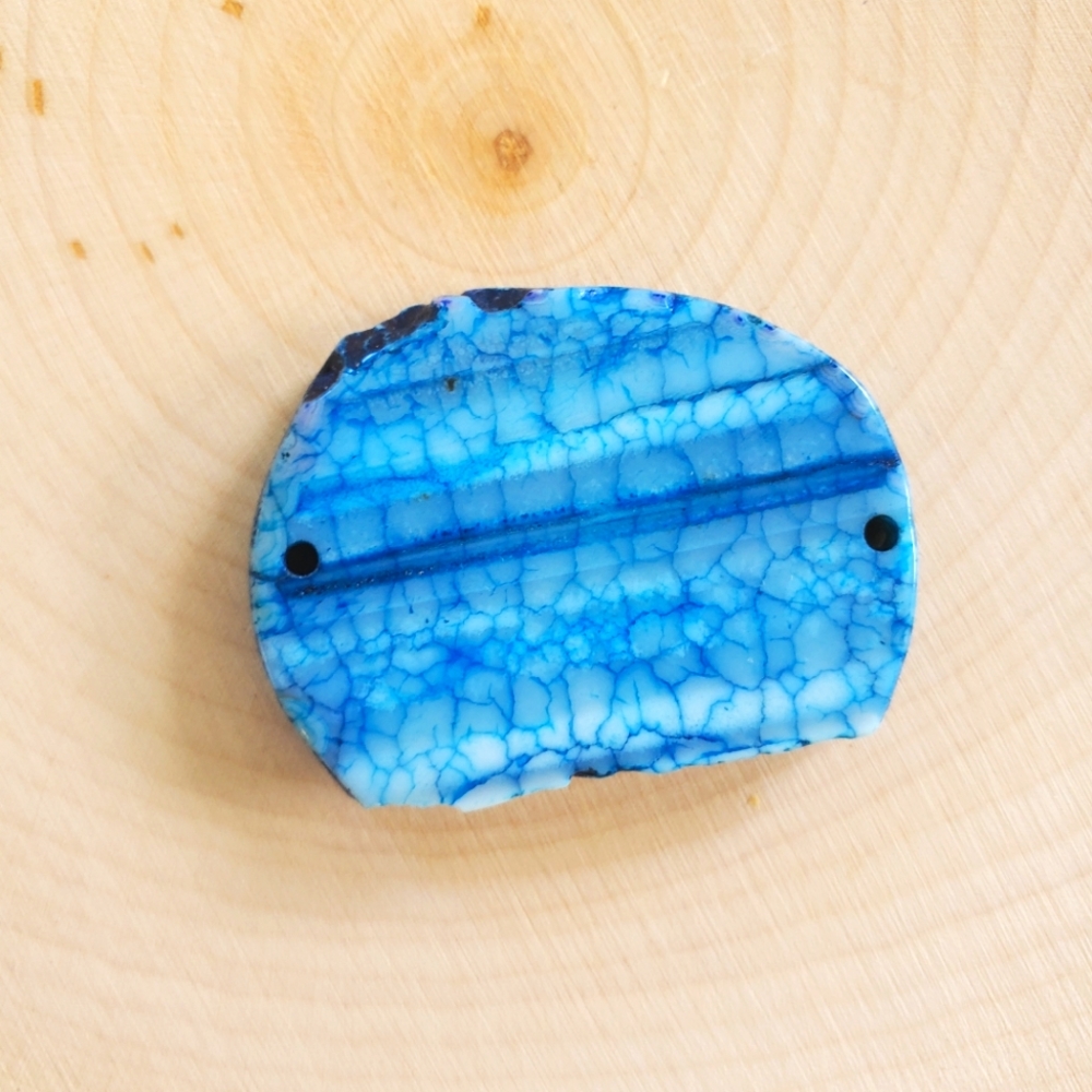 Agate geode slice pendant bead B6